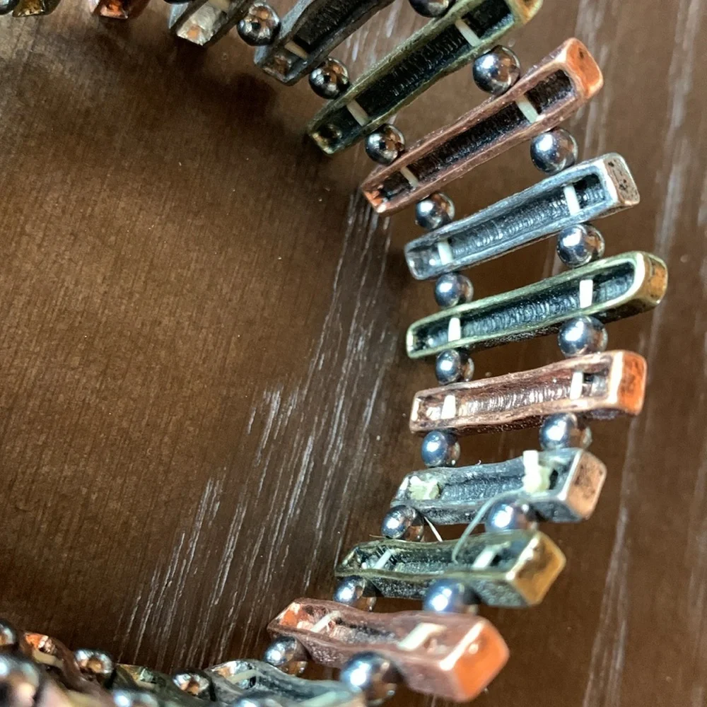 NWT inspirational stretchy bracelet mixed metal look encouragement positivity - Picture 4 of 8